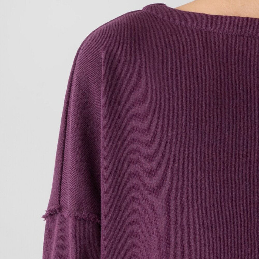Eileen Fisher Lightweight 100% Organic Cotton Terry Box-Top Sz:XL NWT - Picture 4 of 14